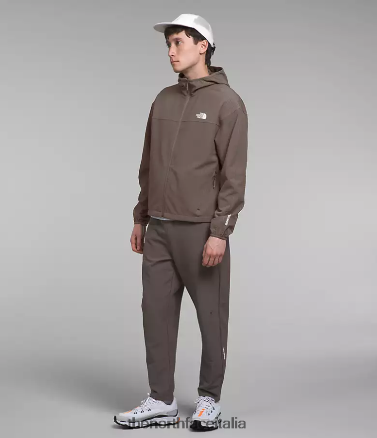 The North Face vestiario 460N8D832 marrone falco uomini Felpa con cappuccio a griglia Tekware