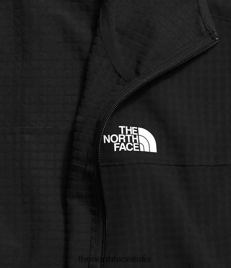 The North Face vestiario 460N8D833 grazie nero uomini Felpa con cappuccio a griglia Tekware