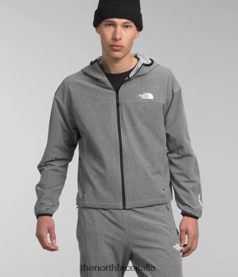 The North Face vestiario 460N8D834 tnf grigio erica medio uomini Felpa con cappuccio a griglia Tekware - Clicca l'immagine per chiudere