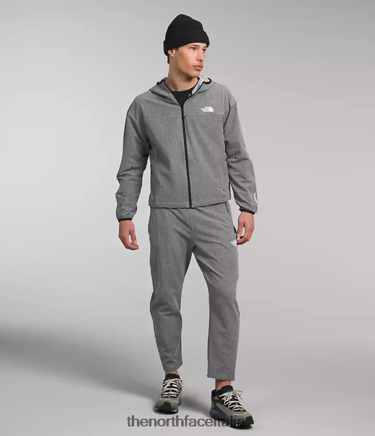 The North Face vestiario 460N8D834 tnf grigio erica medio uomini Felpa con cappuccio a griglia Tekware