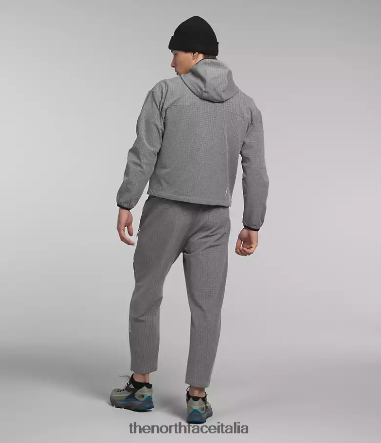The North Face vestiario 460N8D834 tnf grigio erica medio uomini Felpa con cappuccio a griglia Tekware