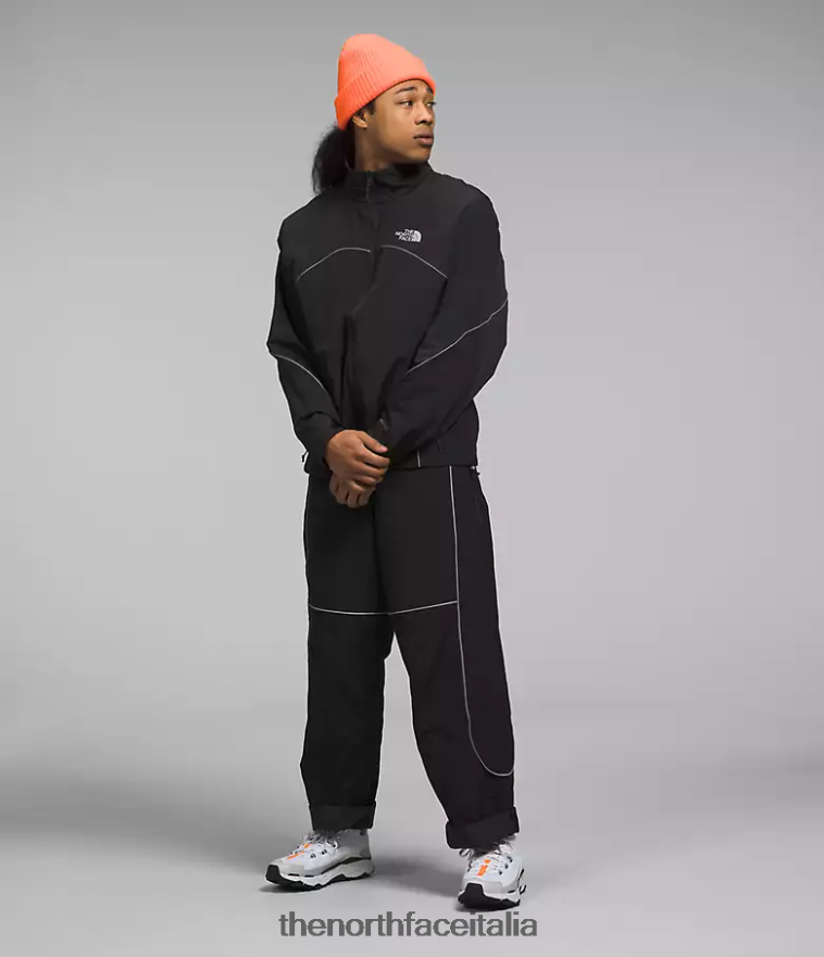 The North Face vestiario 460N8D1307 grazie nero uomini pantaloni antivento con tubazioni in tek
