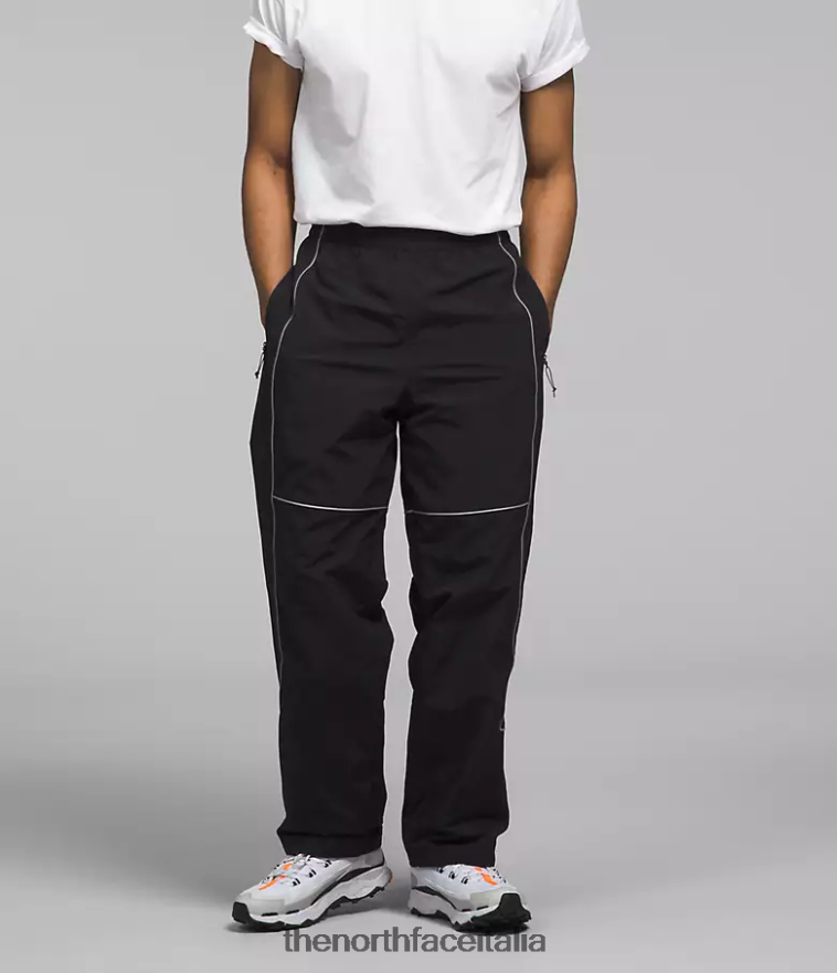 The North Face vestiario 460N8D1307 grazie nero uomini pantaloni antivento con tubazioni in tek