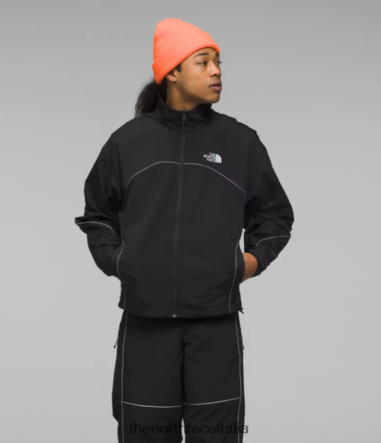 The North Face vestiario 460N8D868 grazie nero uomini giacca a vento con profili in tek
