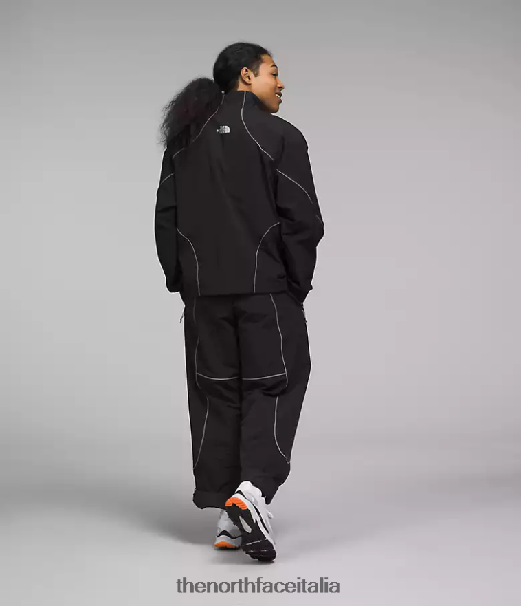The North Face vestiario 460N8D868 grazie nero uomini giacca a vento con profili in tek
