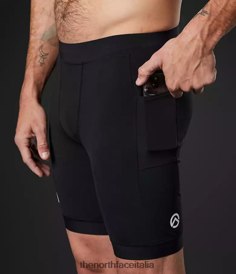 The North Face vestiario 460N8D1008 grazie nero uomini Summit Series Ripido Run Mezza Collant