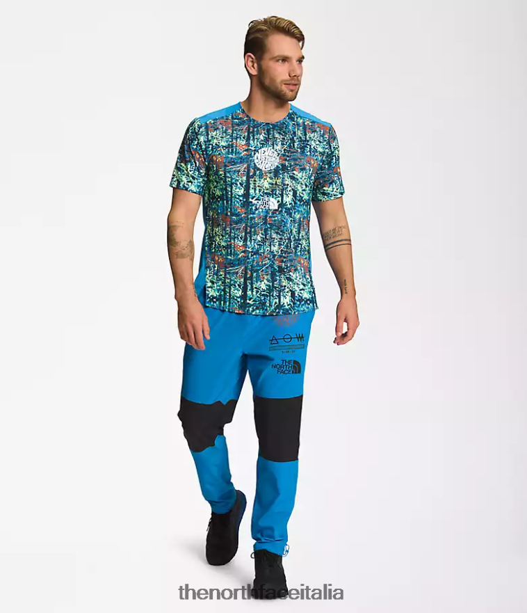 The North Face vestiario 460N8D217 blu super sonico/tnf nero uomini trailwear ok joggers