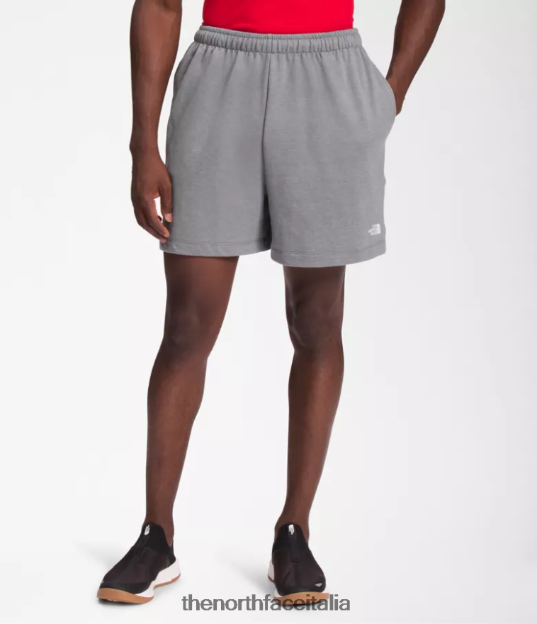 The North Face vestiario 460N8D359 tnf grigio erica medio uomini pantaloncini in pile con logo semplice - Clicca l'immagine per chiudere