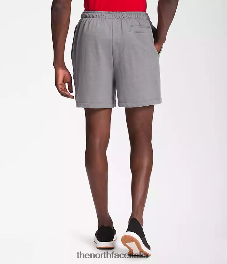 The North Face vestiario 460N8D359 tnf grigio erica medio uomini pantaloncini in pile con logo semplice