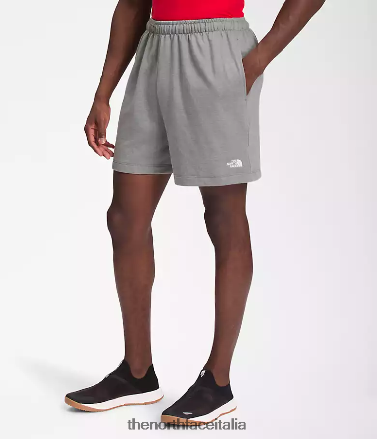 The North Face vestiario 460N8D359 tnf grigio erica medio uomini pantaloncini in pile con logo semplice