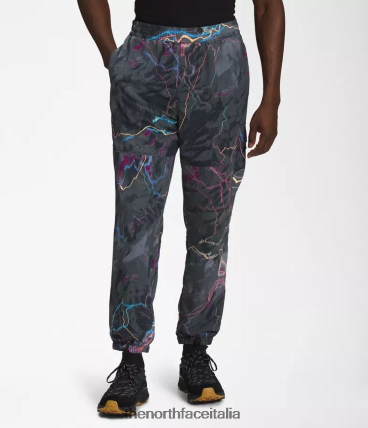 The North Face vestiario 460N8D487 stampa tnf nera con traccia luminosa uomini pantaloni facili in nylon tnf - Clicca l'immagine per chiudere