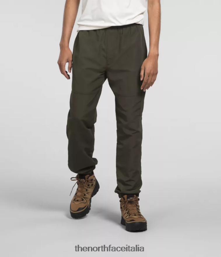 The North Face vestiario 460N8D490 nuovo verde tortora uomini pantaloni facili in nylon tnf