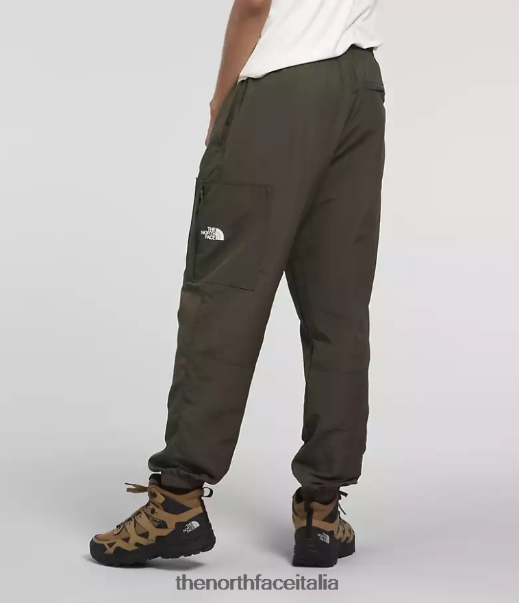 The North Face vestiario 460N8D490 nuovo verde tortora uomini pantaloni facili in nylon tnf