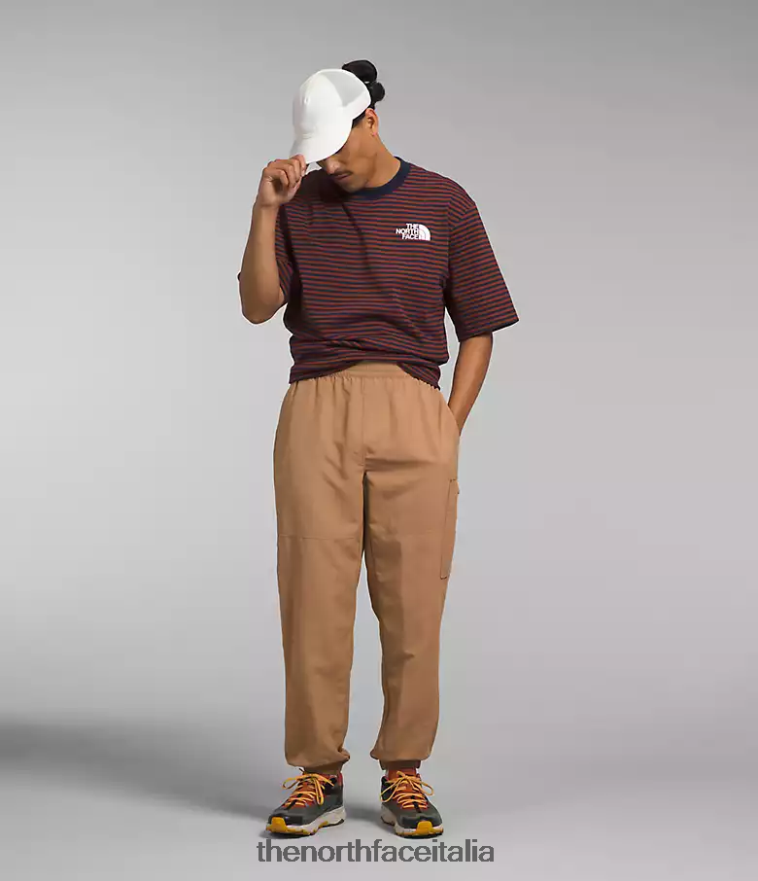 The North Face vestiario 460N8D491 burro di mandorle uomini pantaloni facili in nylon tnf