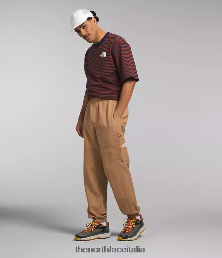 The North Face vestiario 460N8D491 burro di mandorle uomini pantaloni facili in nylon tnf