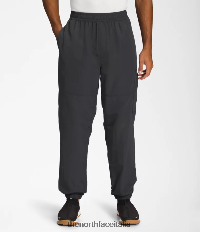 The North Face vestiario 460N8D492 grigio asfalto uomini pantaloni facili in nylon tnf