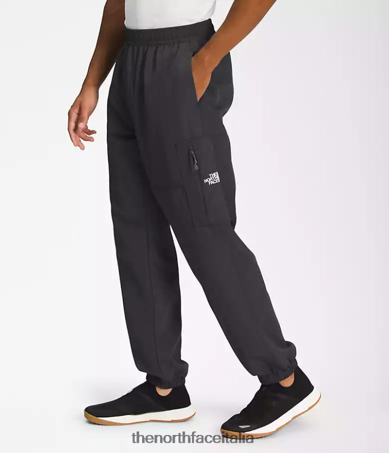 The North Face vestiario 460N8D492 grigio asfalto uomini pantaloni facili in nylon tnf