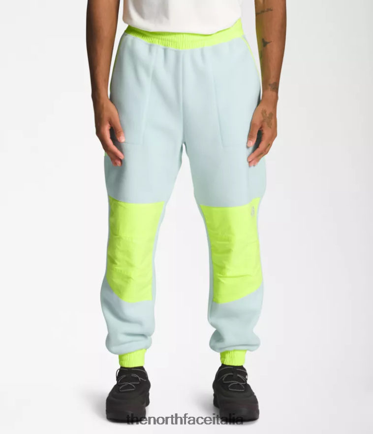 The North Face vestiario 460N8D879 lucernario azzurro/led giallo uomini pantaloni denali