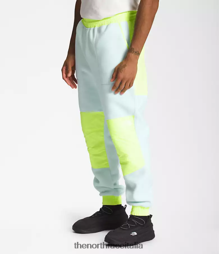 The North Face vestiario 460N8D879 lucernario azzurro/led giallo uomini pantaloni denali
