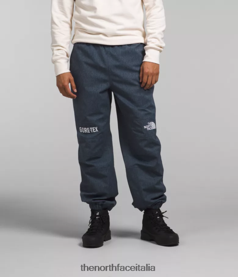 The North Face vestiario 460N8D1299 blu denim/tnf nero uomini pantaloni da montagna gtx