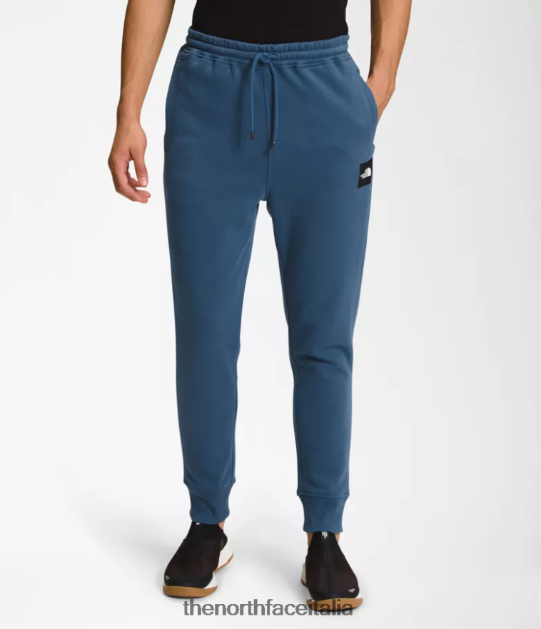 The North Face vestiario 460N8D1039 blu ombreggiato/tnf nero uomini pantaloni da jogging box nse