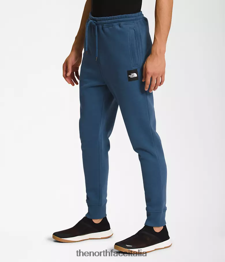 The North Face vestiario 460N8D1039 blu ombreggiato/tnf nero uomini pantaloni da jogging box nse