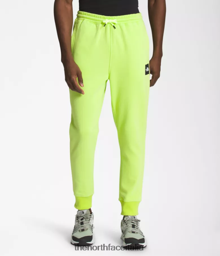 The North Face vestiario 460N8D1040 led giallo/tnf nero uomini pantaloni da jogging box nse