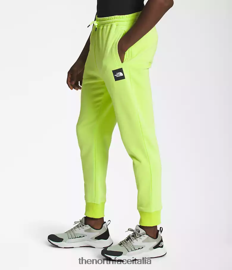 The North Face vestiario 460N8D1040 led giallo/tnf nero uomini pantaloni da jogging box nse