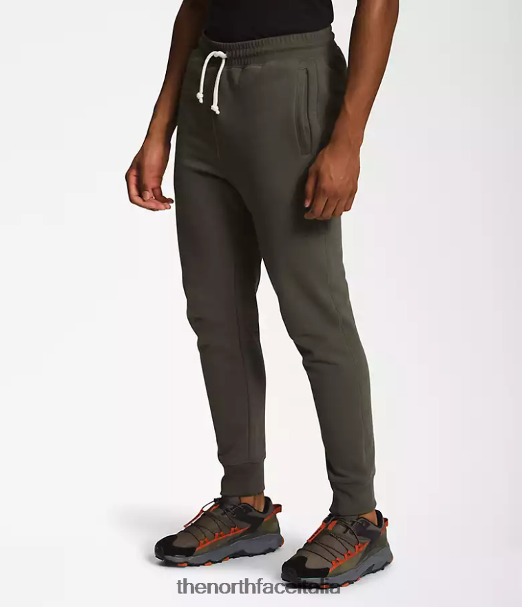 The North Face vestiario 460N8D309 nuovo verde tortora uomini pantaloni da jogging con toppe tradizionali