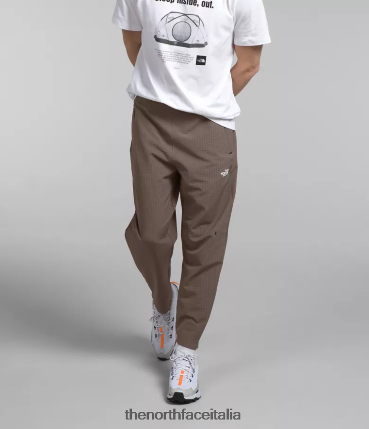 The North Face vestiario 460N8D418 marrone falco uomini pantaloni a griglia tekware