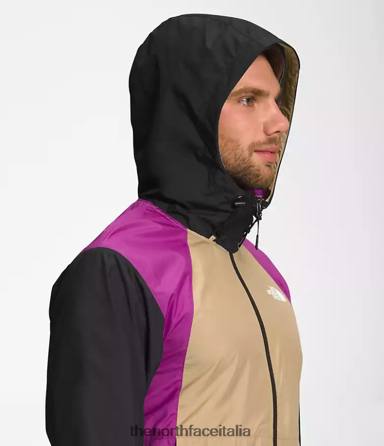 The North Face vestiario 460N8D100 pietra kaki/fiore di cactus viola/tnf nero uomini giacca idrenalina 2000