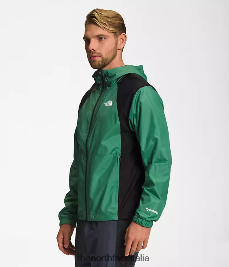 The North Face vestiario 460N8D102 verde erba intenso/nero tnf uomini giacca idrenalina 2000