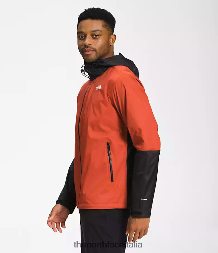 The North Face vestiario 460N8D1249 bronzo arrugginito/tnf nero uomini giacca alta vista