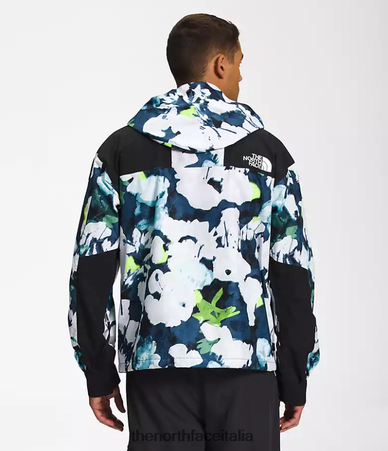 The North Face vestiario 460N8D1293 stampa floreale astratta blu navy smm uomini Giacca da montagna retrò 86
