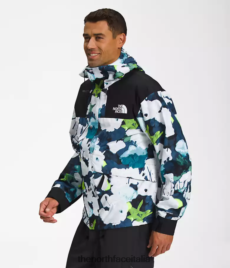 The North Face vestiario 460N8D1293 stampa floreale astratta blu navy smm uomini Giacca da montagna retrò 86