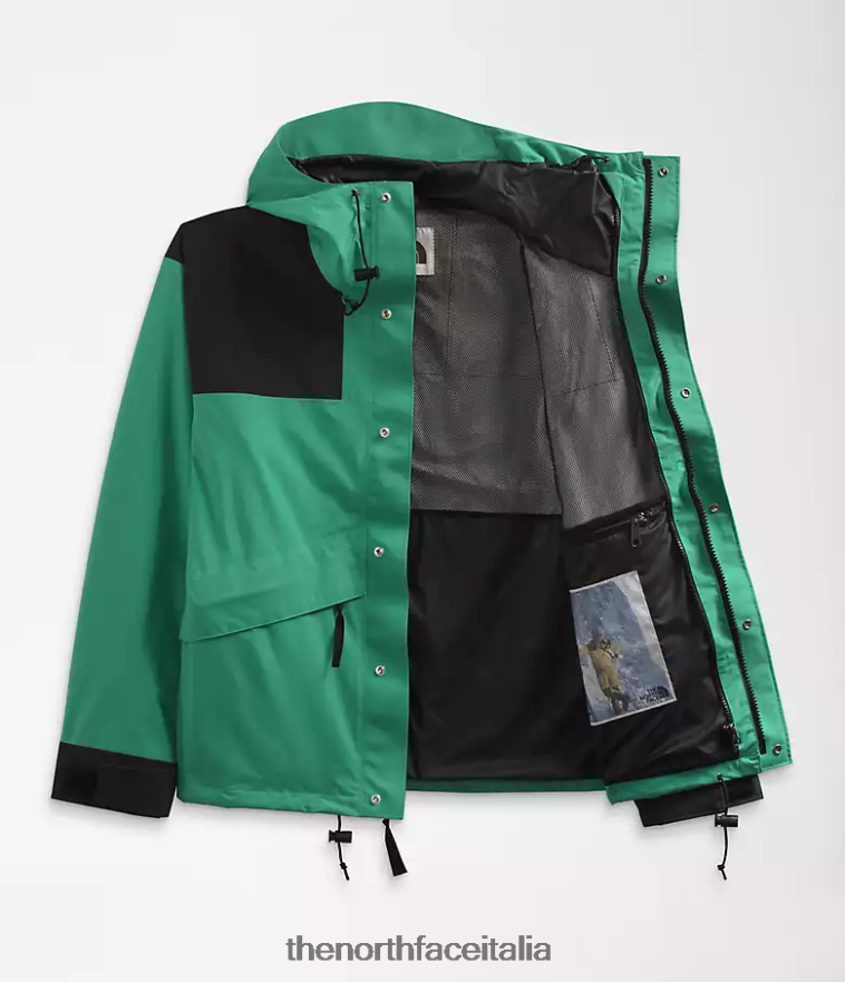 The North Face vestiario 460N8D1295 verde erba intenso uomini Giacca da montagna retrò 86