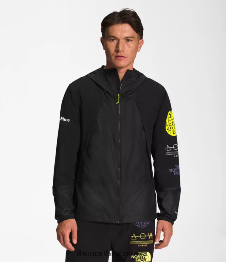 The North Face vestiario 460N8D345 grazie nero uomini giacca da trailwear con fischietto