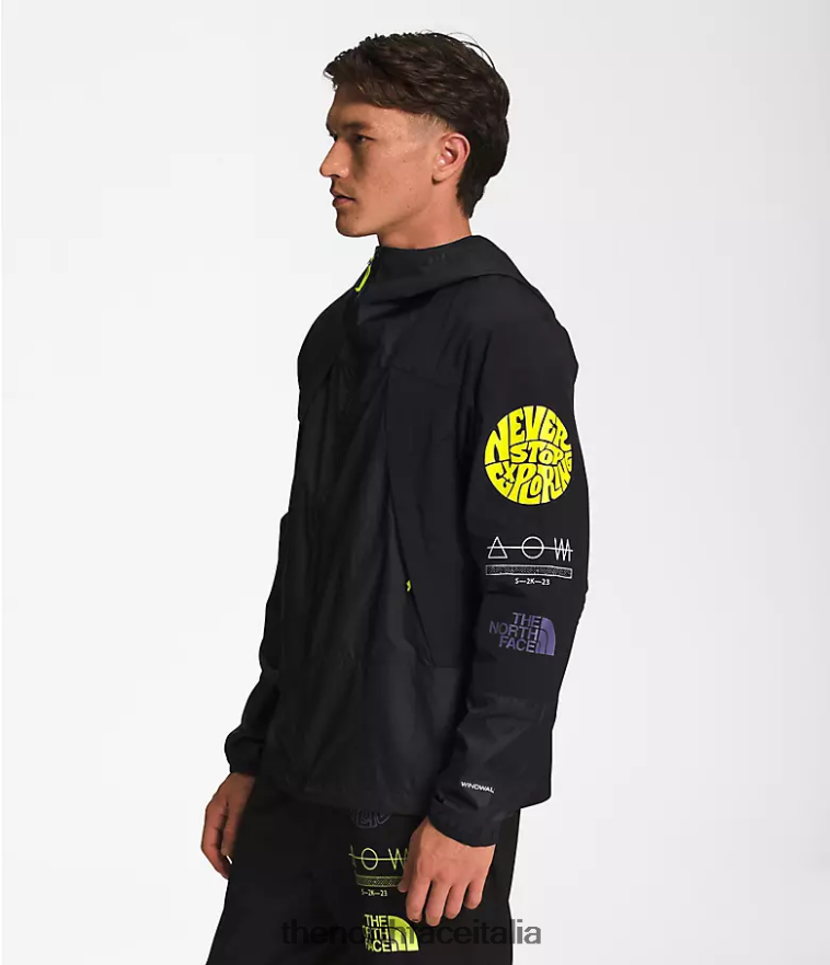 The North Face vestiario 460N8D345 grazie nero uomini giacca da trailwear con fischietto