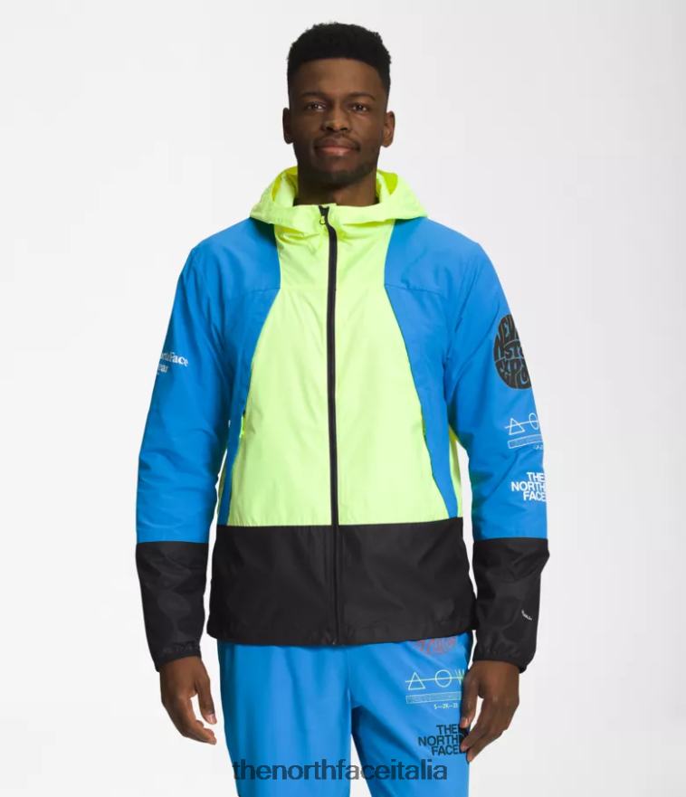 The North Face vestiario 460N8D346 led giallo/super sonic blu/tnf nero uomini giacca da trailwear con fischietto - Clicca l'immagine per chiudere