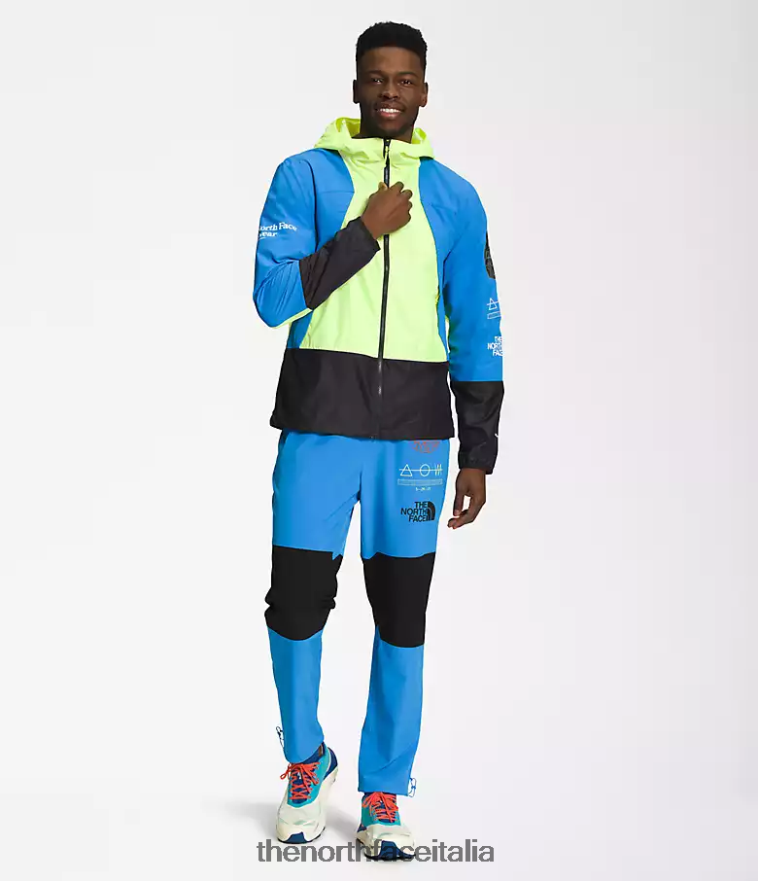 The North Face vestiario 460N8D346 led giallo/super sonic blu/tnf nero uomini giacca da trailwear con fischietto