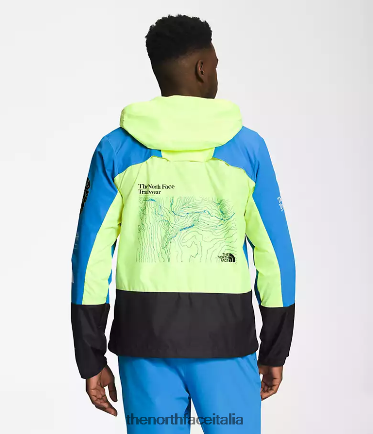 The North Face vestiario 460N8D346 led giallo/super sonic blu/tnf nero uomini giacca da trailwear con fischietto