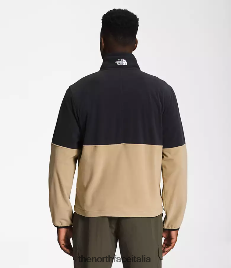 The North Face vestiario 460N8D483 kaki pietra/tnf nero uomini tnf polartec 100 zip intera