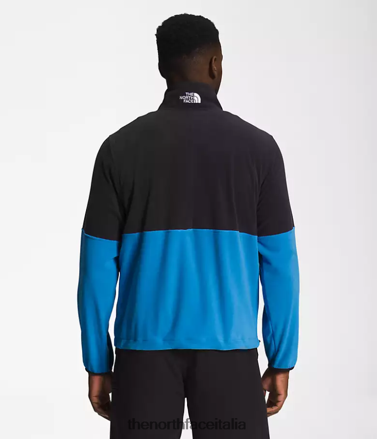 The North Face vestiario 460N8D484 blu super sonico/tnf nero uomini tnf polartec 100 zip intera