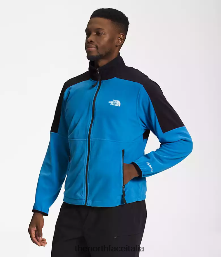 The North Face vestiario 460N8D484 blu super sonico/tnf nero uomini tnf polartec 100 zip intera