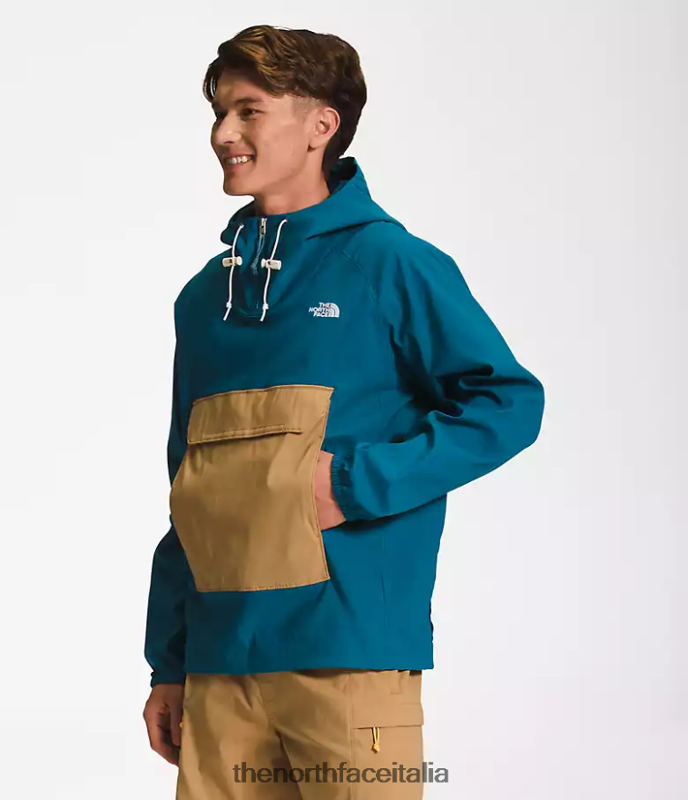 The North Face vestiario 460N8D594 blu corallo/marrone pratico uomini maglione di classe v