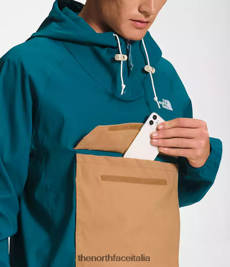 The North Face vestiario 460N8D594 blu corallo/marrone pratico uomini maglione di classe v