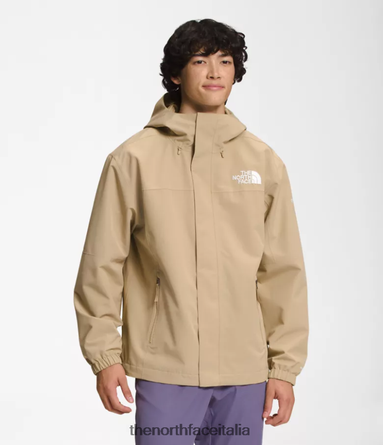 The North Face vestiario 460N8D6 pietra kaki uomini giacca tnf ripiegabile