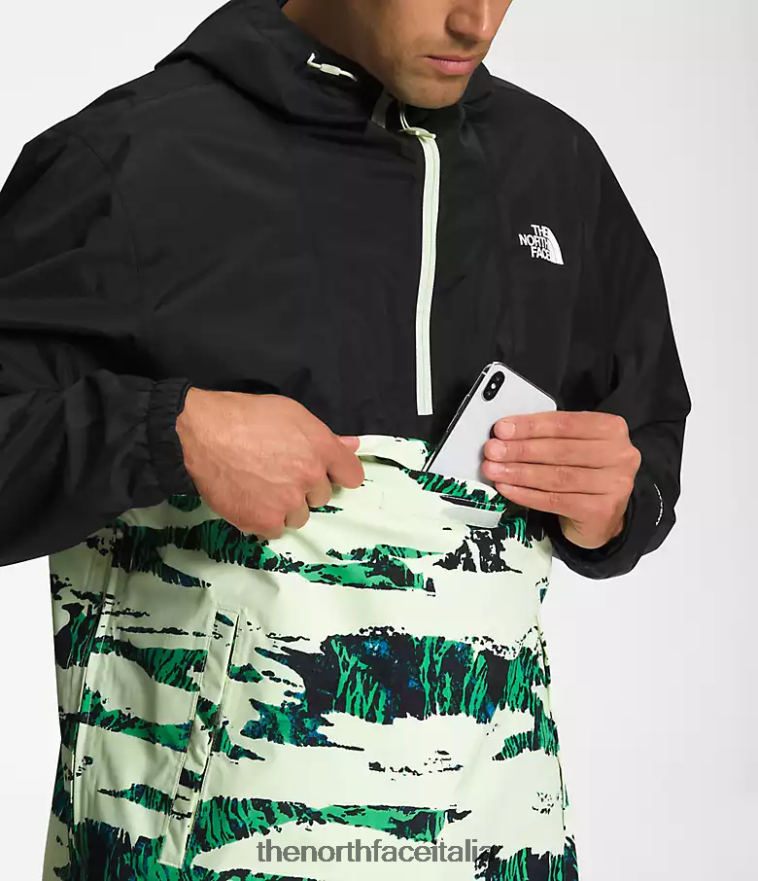 The North Face vestiario 460N8D701 stampa mimetica tnf nero/marrone utile uomini giacca a vento antora