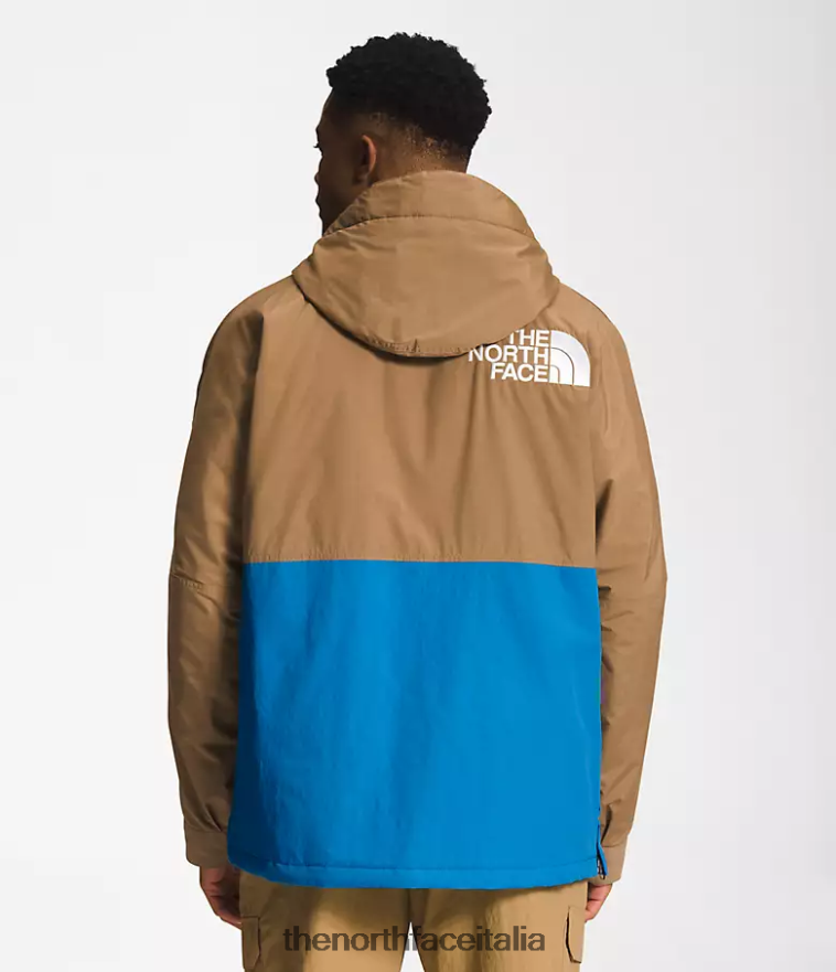 The North Face vestiario 460N8D702 marrone utilitario/blu super sonico uomini 78 windjammer hi-tek low-fi