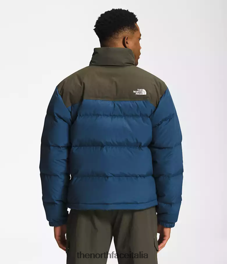 The North Face vestiario 460N8D826 blu ombreggiato/nuovo verde tortora uomini 92 low-fi hi-tek nuptse